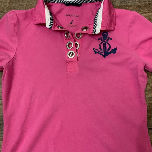 Nautica | Pink Classic Fit Split Neck Polo - Picture 3 of 10